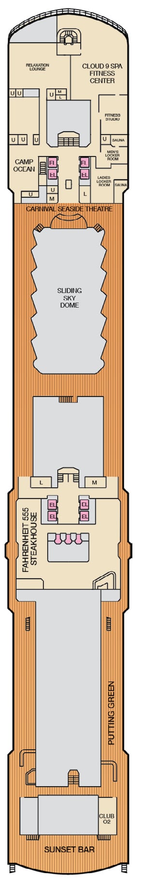 Deck plan for Deck 10