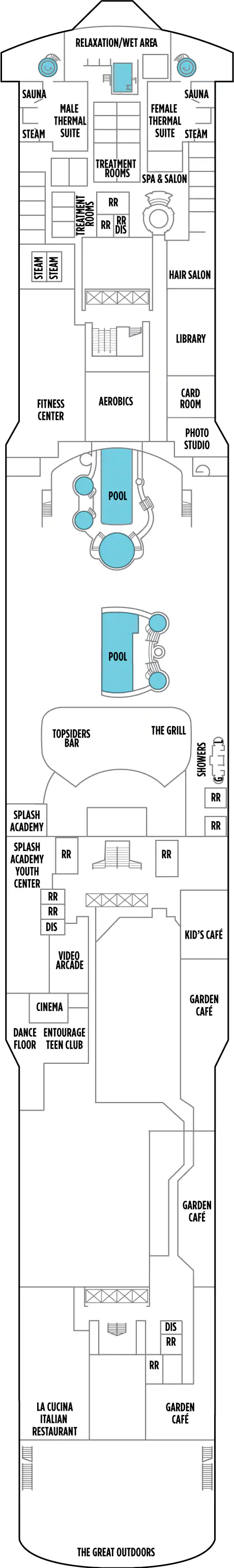 Deck plan for Deck 12