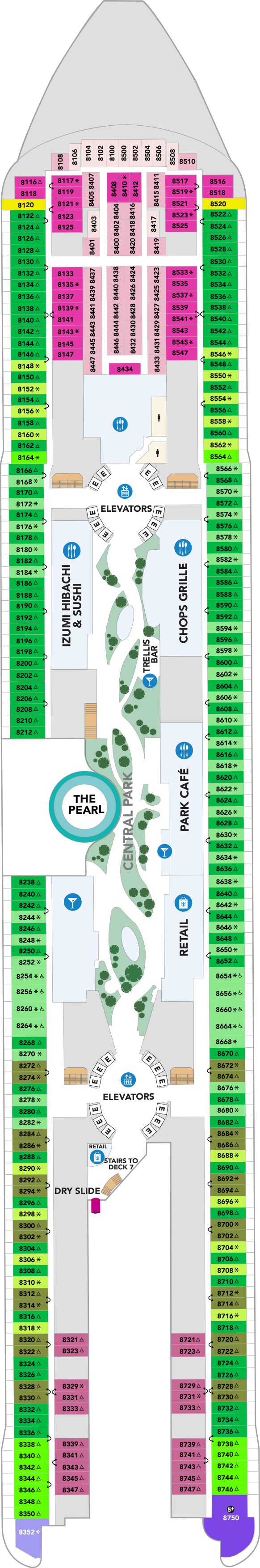 Deck plan for Deck 08