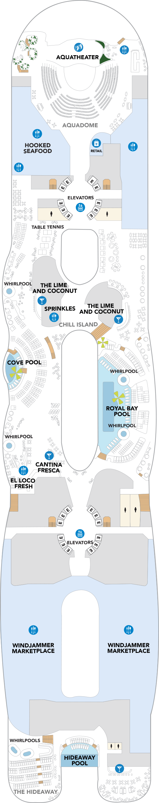 Deck plan for Deck 15