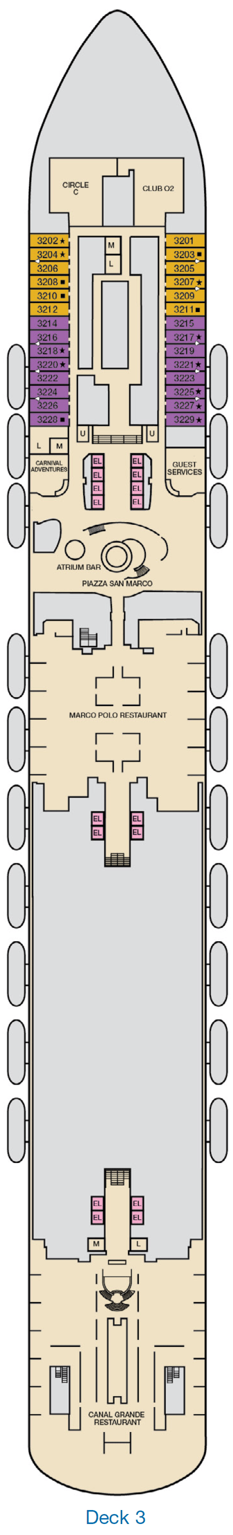 Deck plan for Deck 3