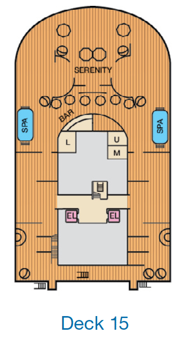 Deck plan for Deck 15