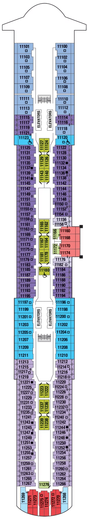 Deck plan for DECK ELEVEN
