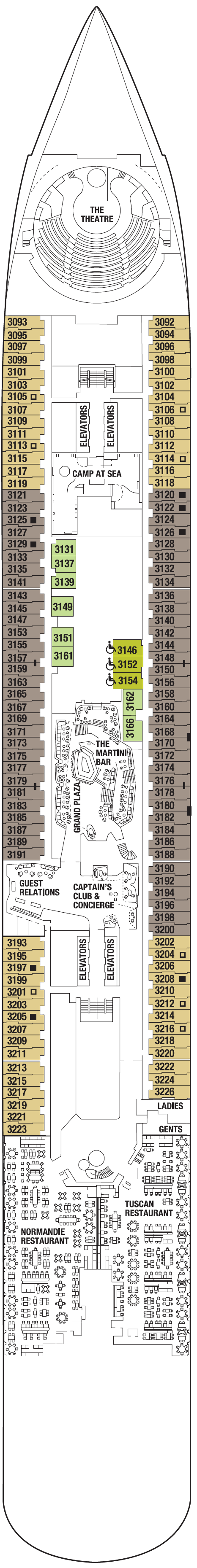 Deck plan for Deck 3