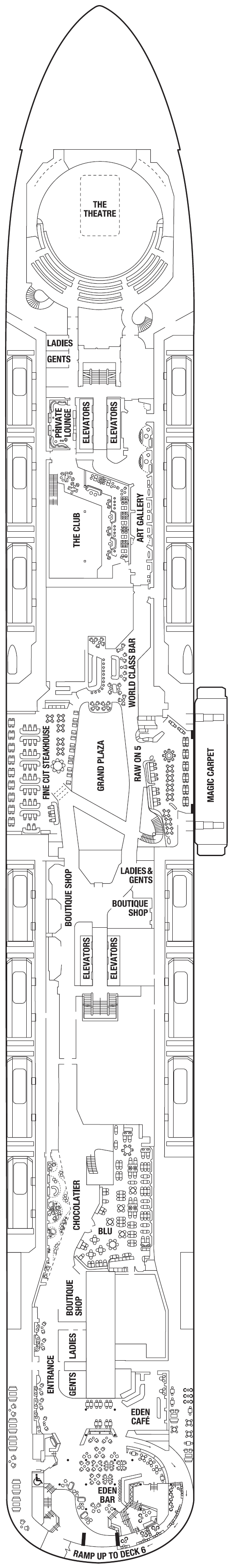 Deck plan for Deck 5
