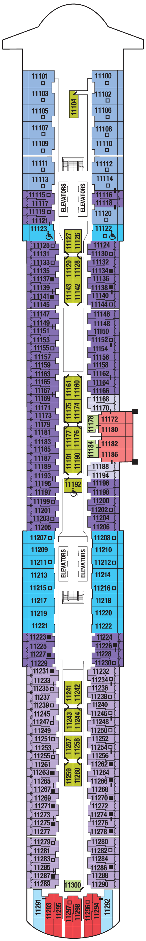Deck plan for Deck 11