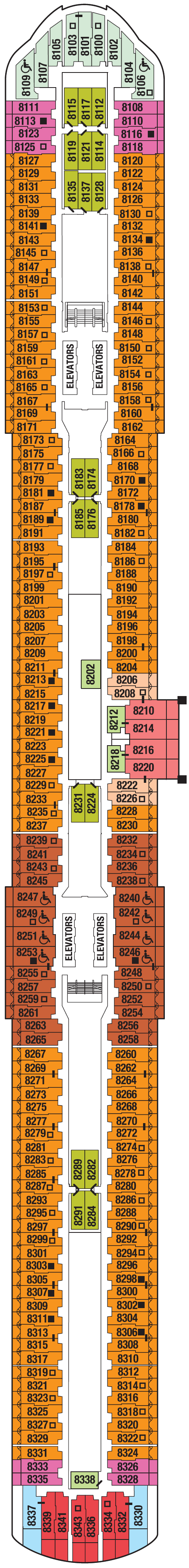 Deck plan for DECK EIGHT