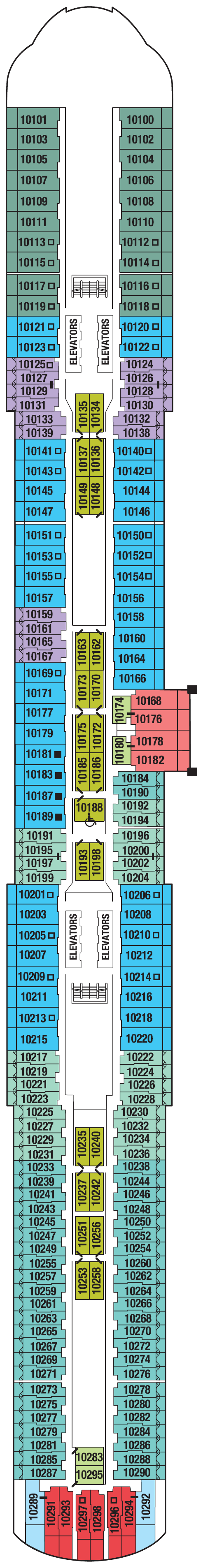Deck plan for DECK TEN
