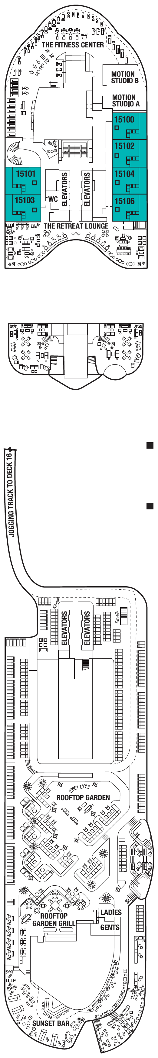 Deck plan for DECK FIFTEEN