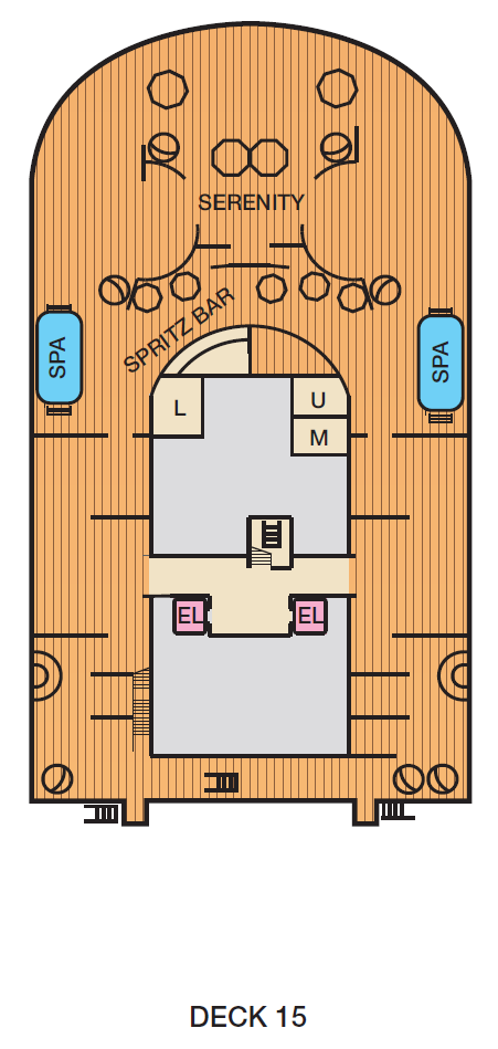 Deck plan for Deck 15