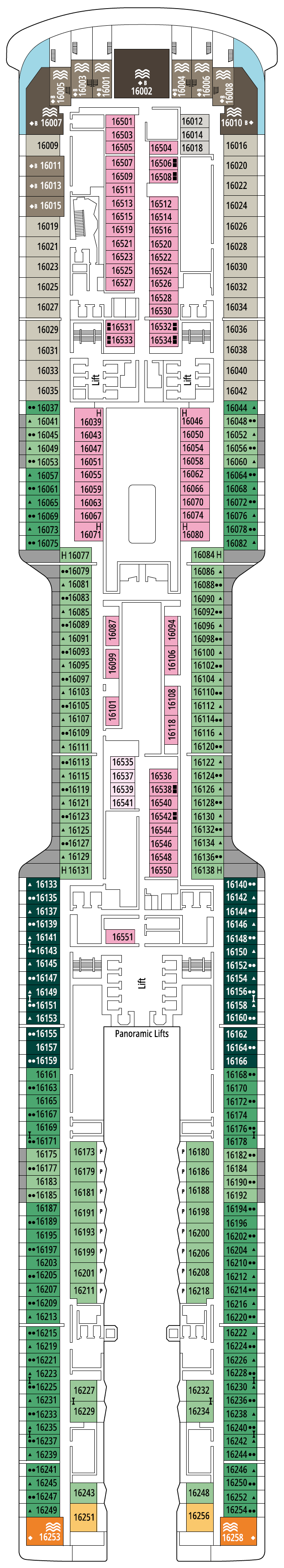 Deck plan for DECK 16