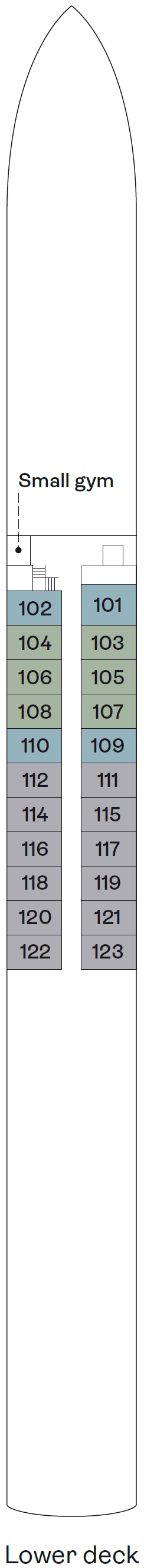Deck plan for Lower Deck