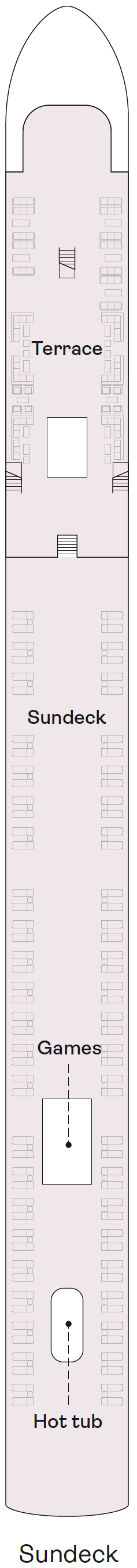 Deck plan for Sun Deck