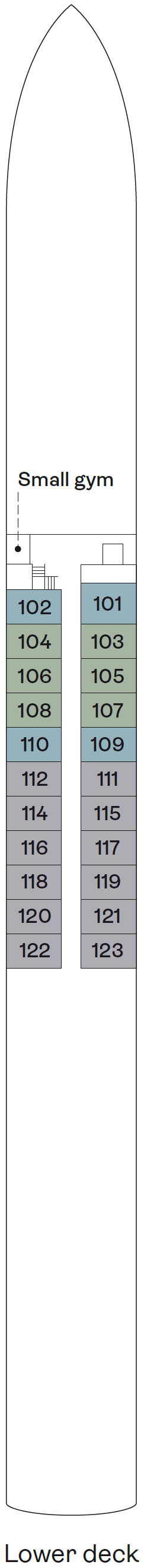 Deck plan for Lower Deck