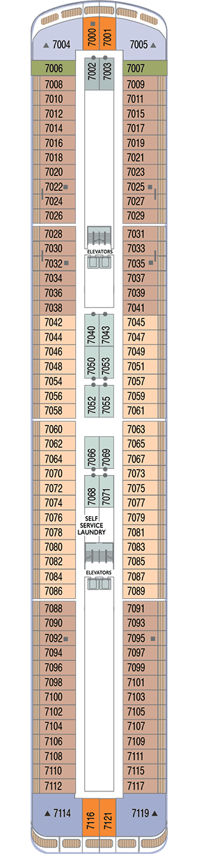 Deck plan for Deck 7