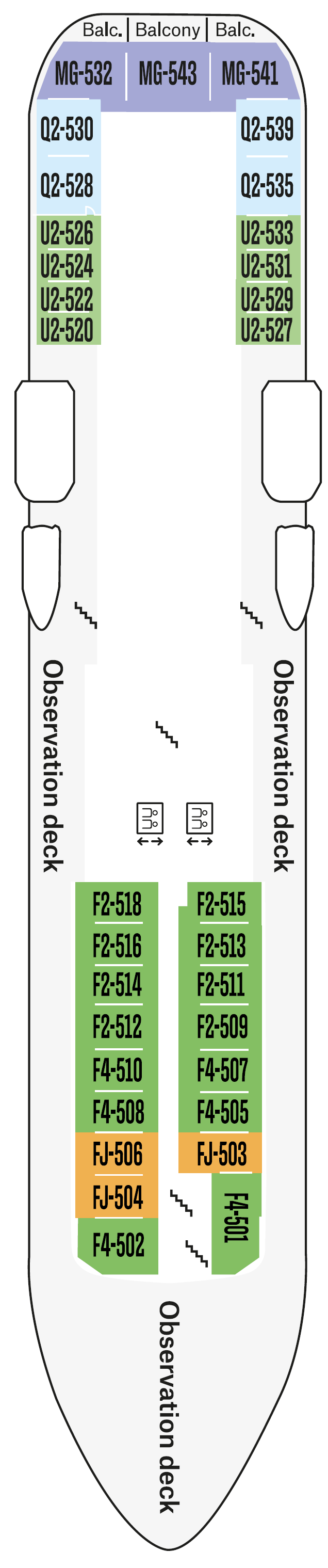 Deck plan for Deck 5