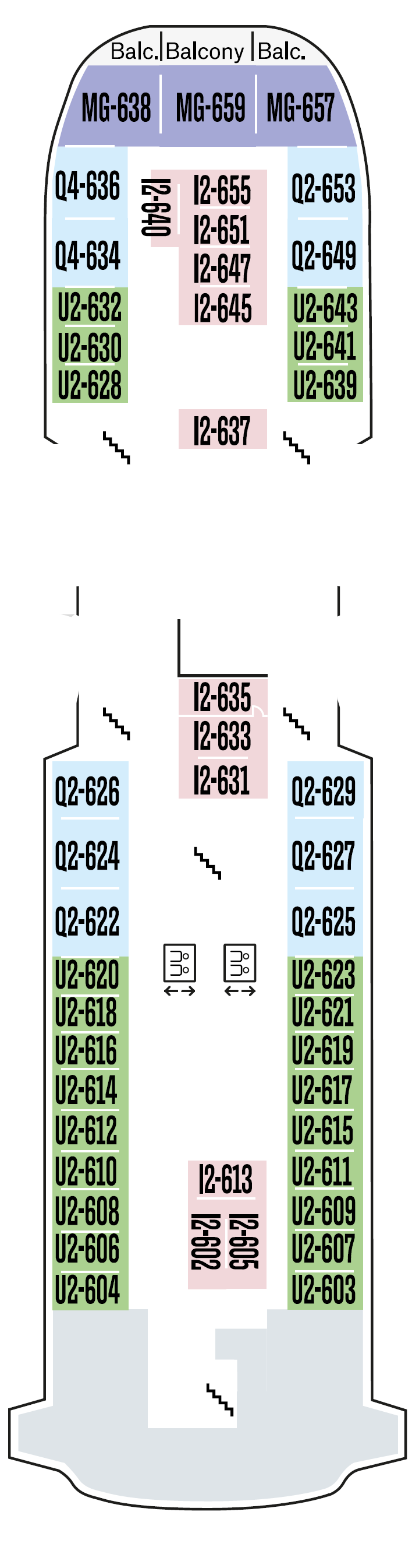 Deck plan for Deck 6