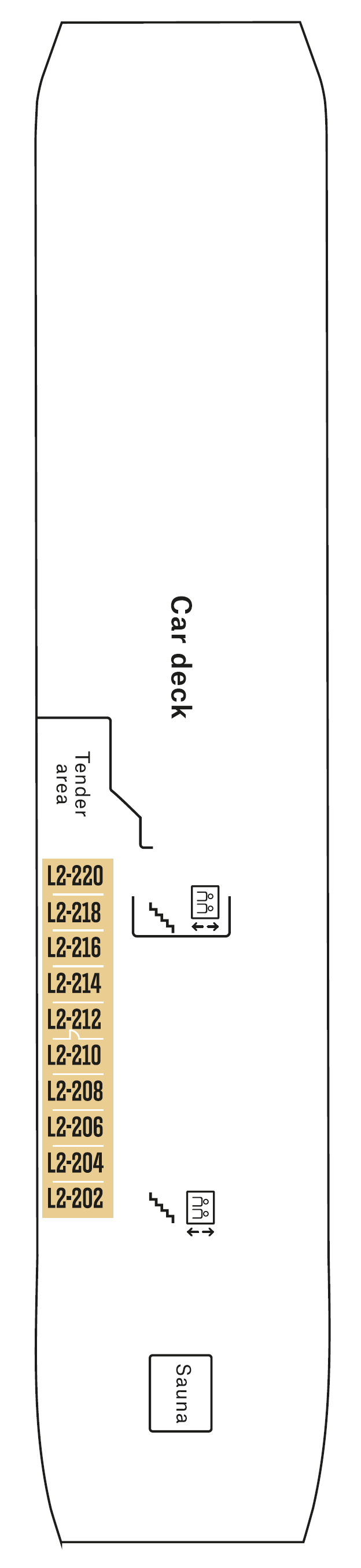 Deck plan for Deck 2