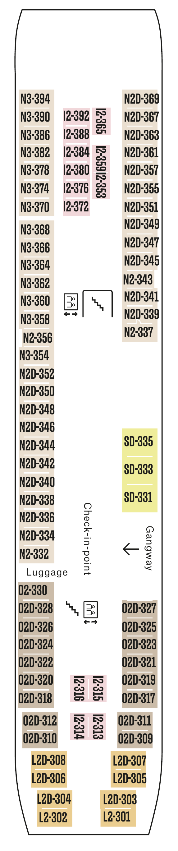 Deck plan for Deck 3