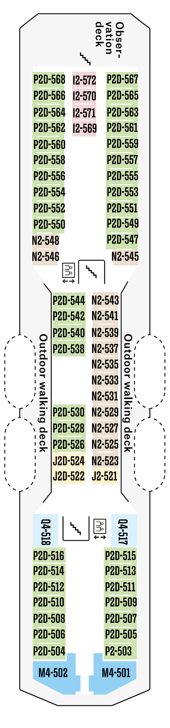 Deck plan for Deck 5