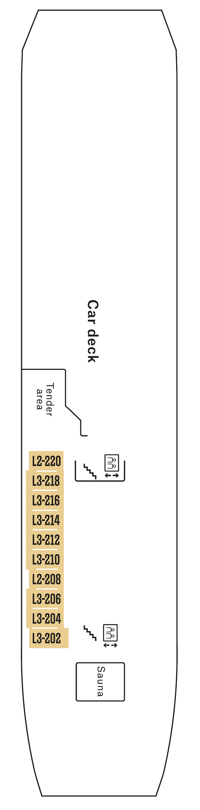 Deck plan for Deck 2