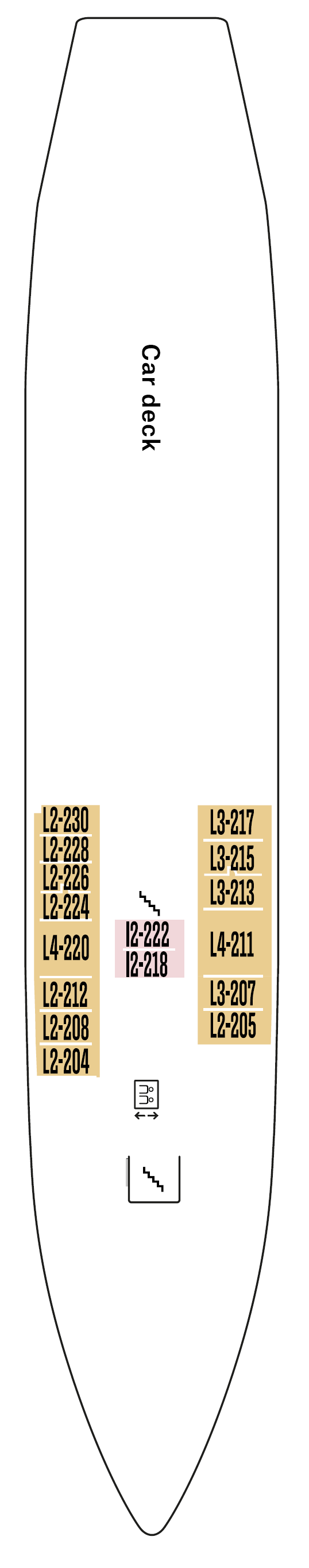 Deck plan for Deck 2
