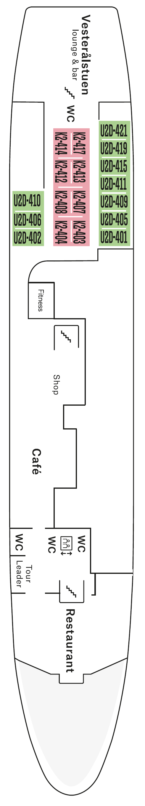 Deck plan for Deck 4