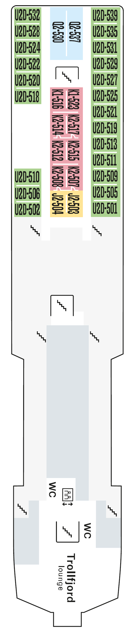 Deck plan for Deck 5