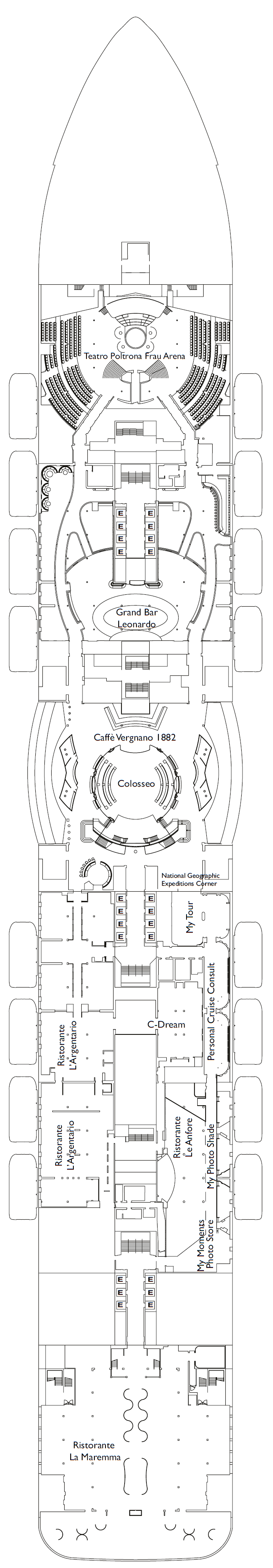 Deck plan for Deck 6 Pienza