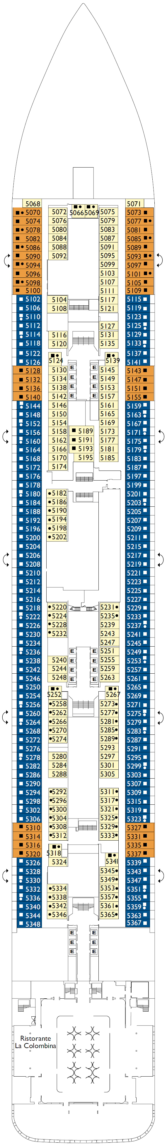 Deck plan for DECK 05 TAORMINA 