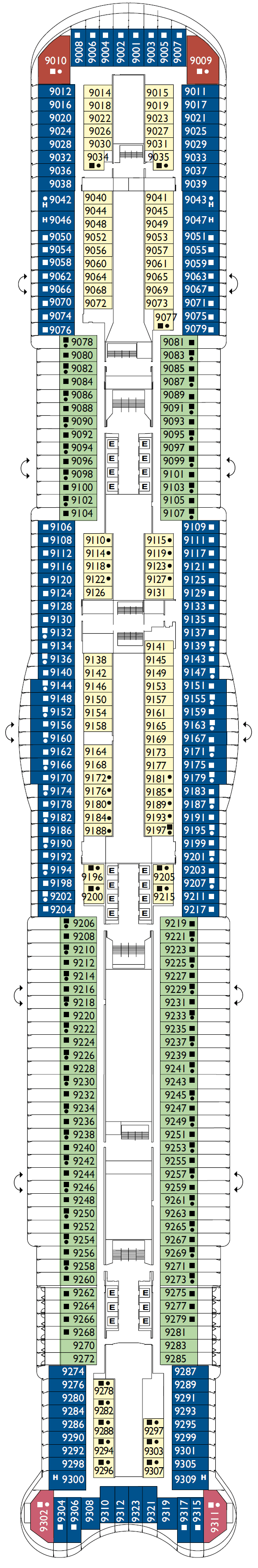 Deck plan for DECK 09 NAPOLI