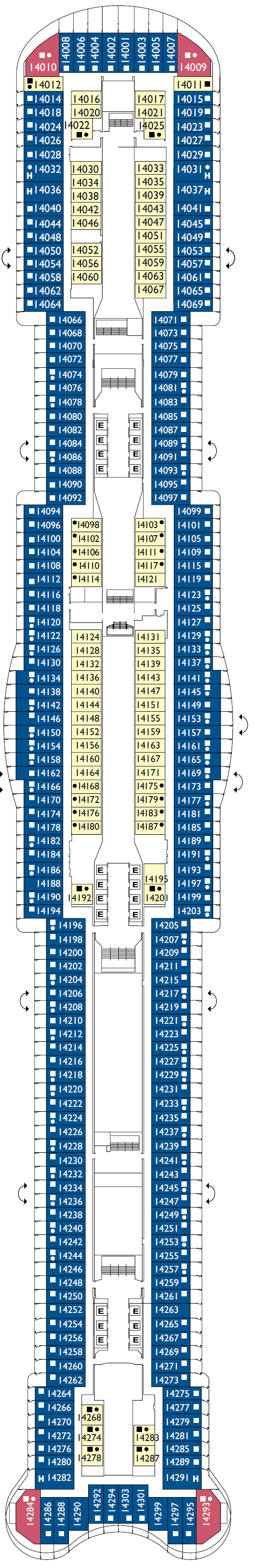 Deck plan for DECK 14 VENEZIA 