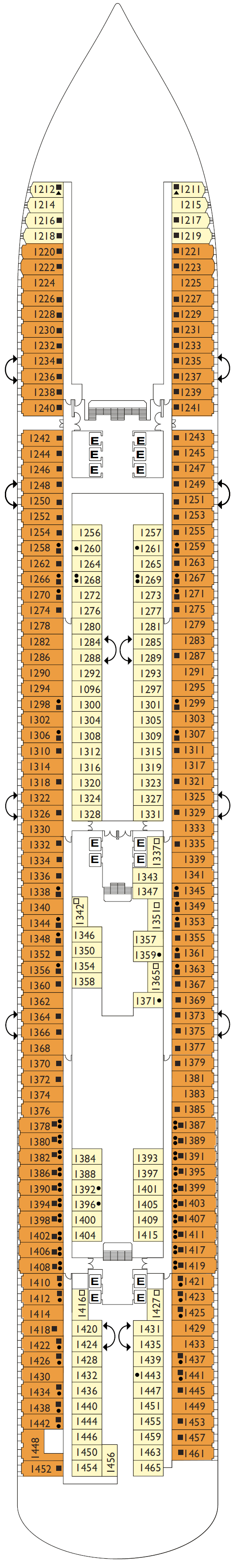 Deck plan for DECK 01 Excelsior