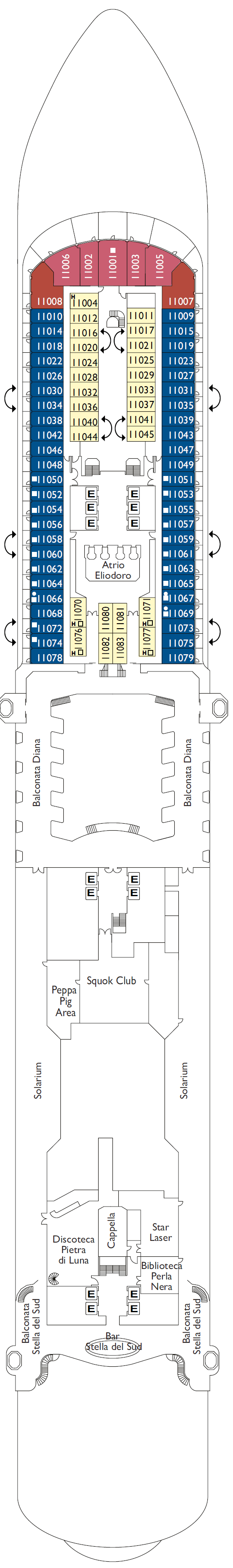 Deck plan for DECK 11 Timur