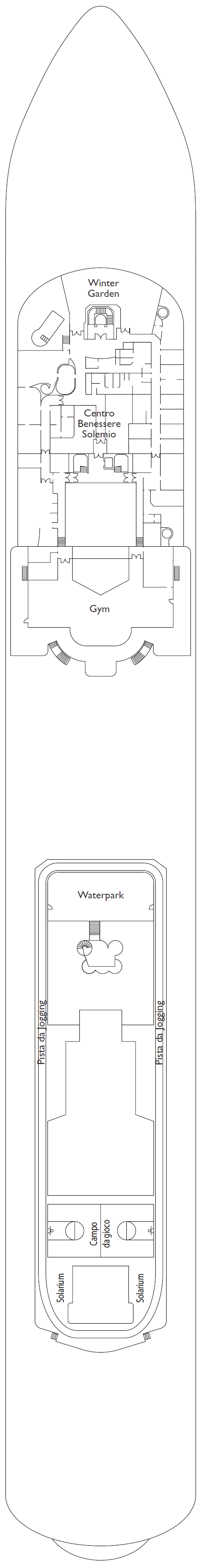 Deck plan for DECK 14 Millennium Star