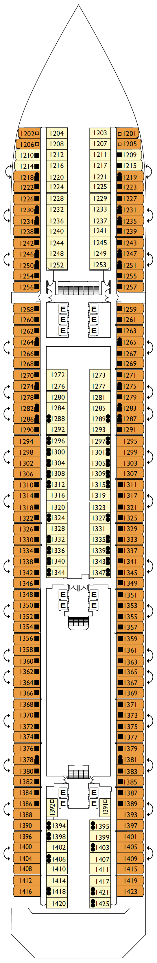 Deck plan for Deck 01 Rio De Janeiro