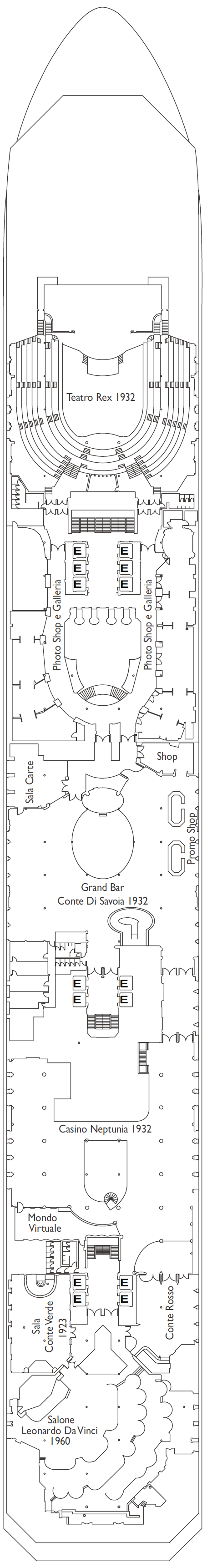 Deck plan for Deck 05 Genova