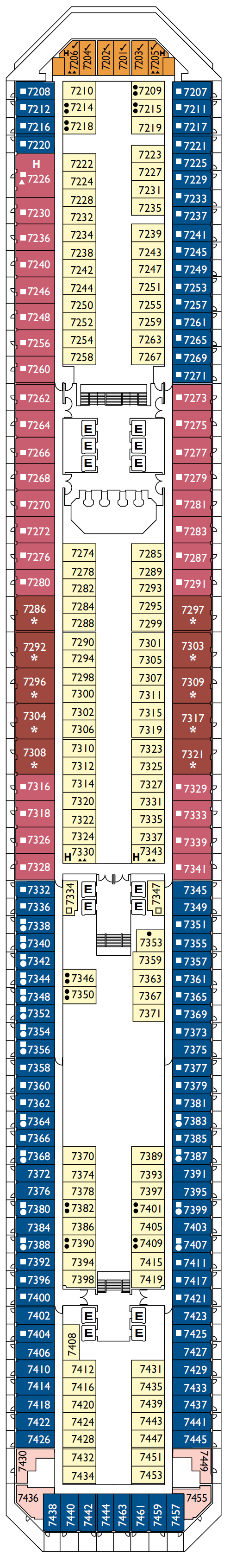 Deck plan for Deck 07 Alhambra