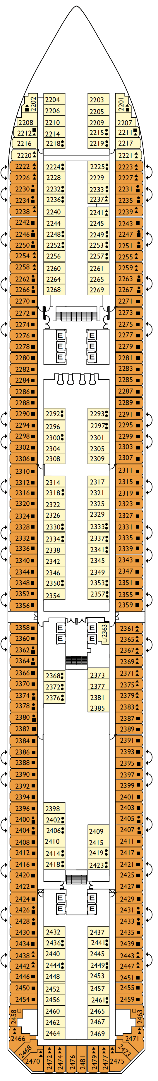 Deck plan for Deck 02 Rigoletto