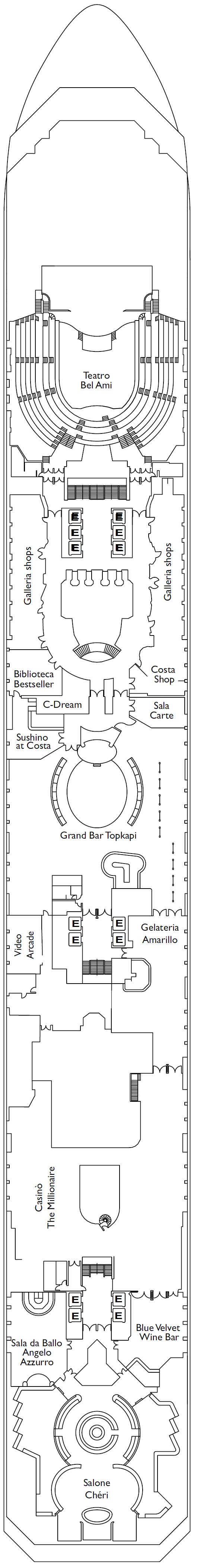 Deck plan for Deck 05 Aida