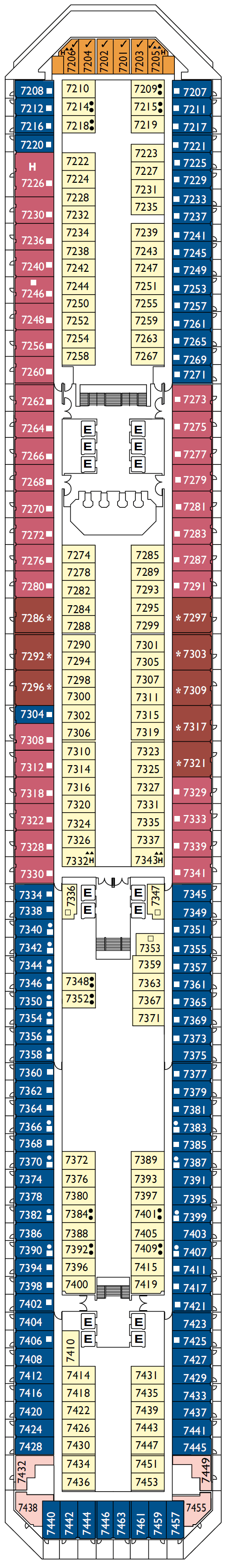 Deck plan for Deck 07 Zivago