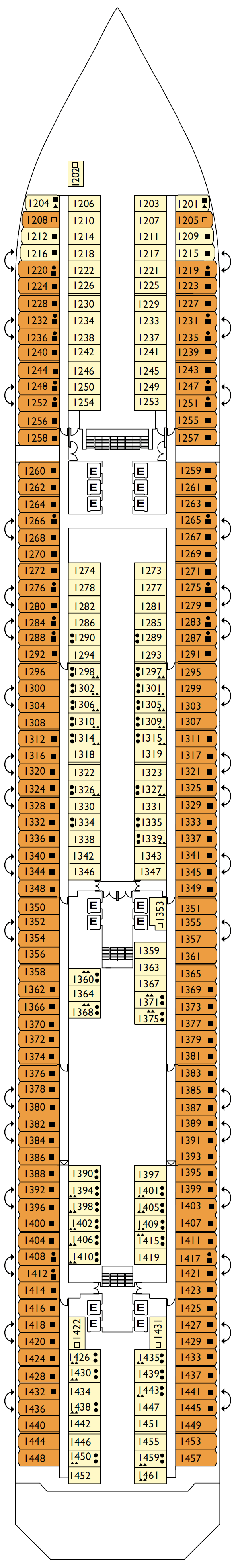 Deck plan for Deck 01 Babilonia