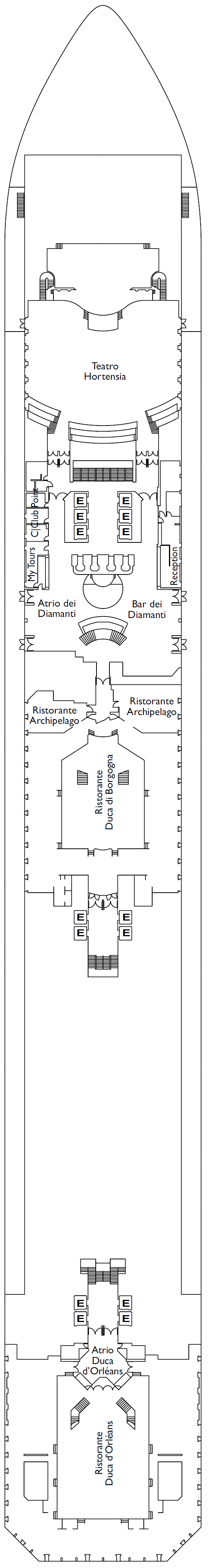 Deck plan for Deck 03 Hermitage