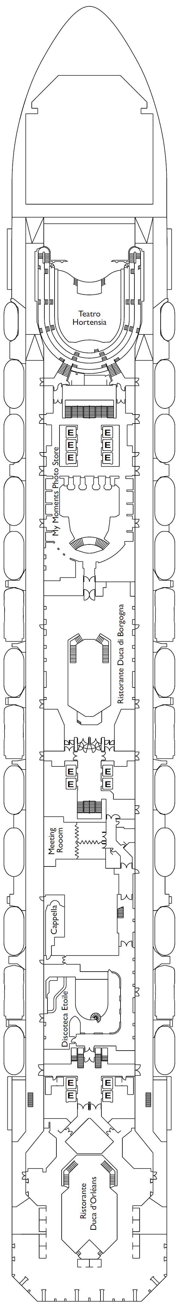 Deck plan for Deck 04 Versailles