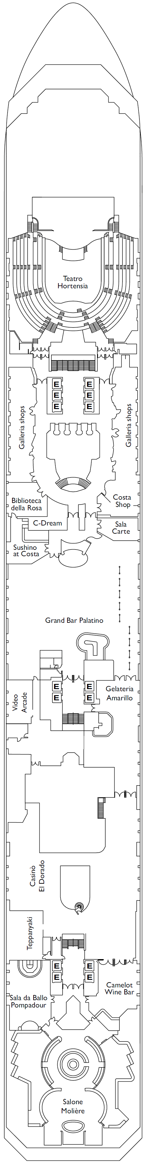 Deck plan for Deck 05 Tivoli