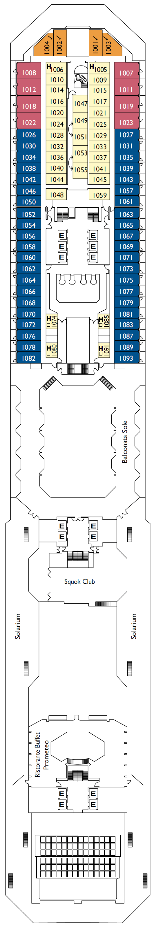 Deck plan for Taurus