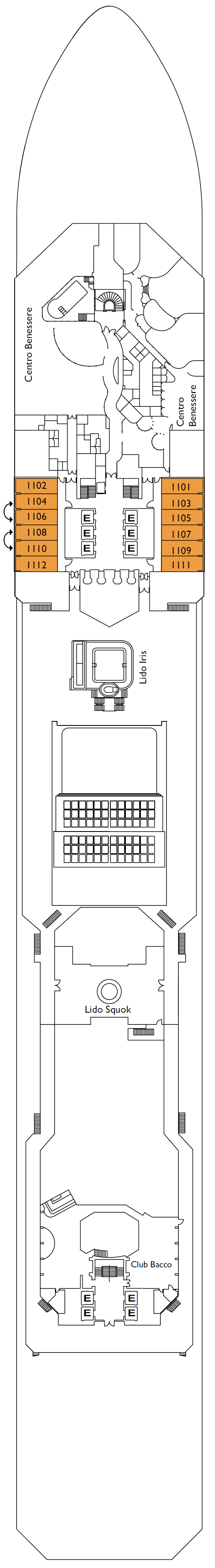 Deck plan for Virgo