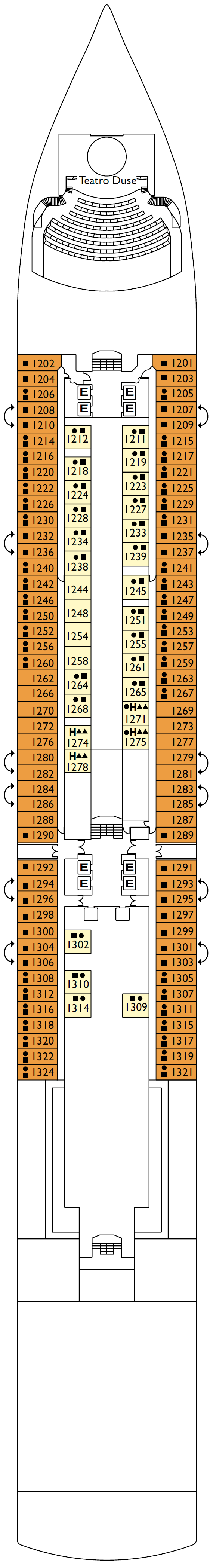 Deck plan for Deck 01 Narciso