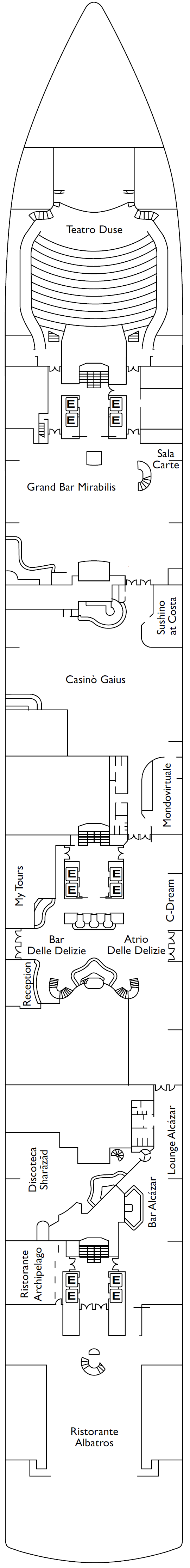 Deck plan for Deck 02 Gardenia