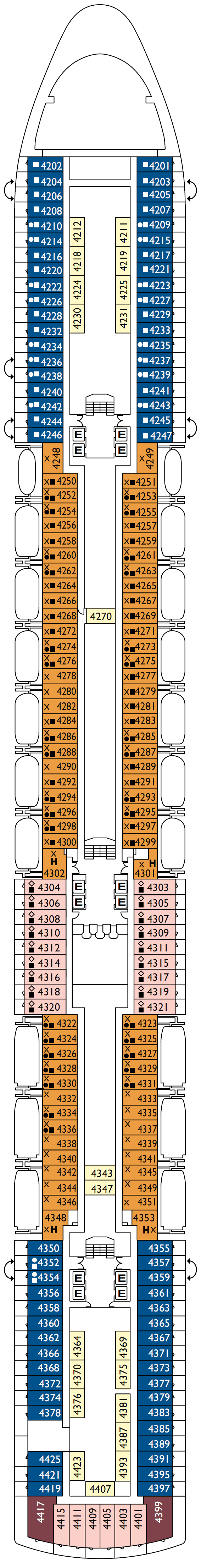 Deck plan for Deck 04 Camelia